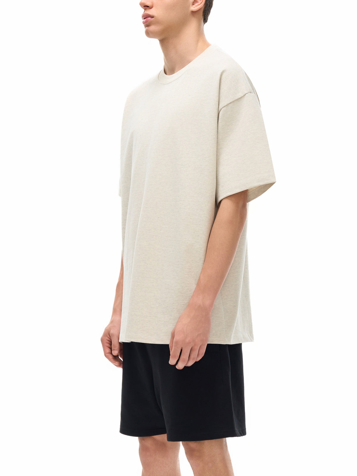 Off Script Heavyweight Drop Shoulder T-Shirt on male model side view