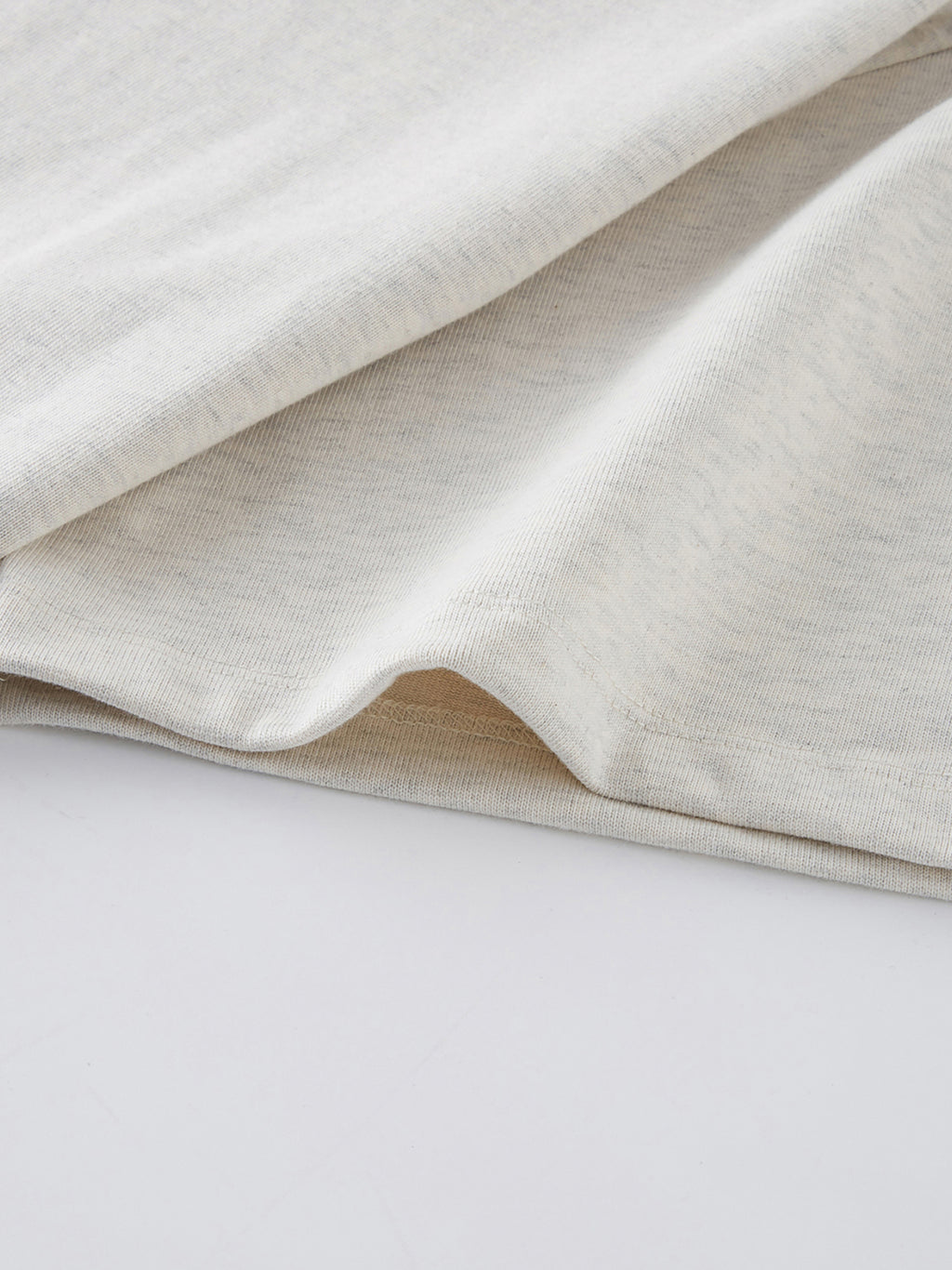 Off Script Heavyweight Drop Shoulder T-Shirt hem stitching detail
