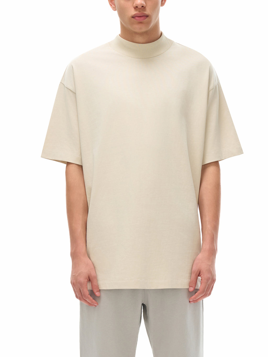 Off Script Essential Cotton T-Shirt on male model front view