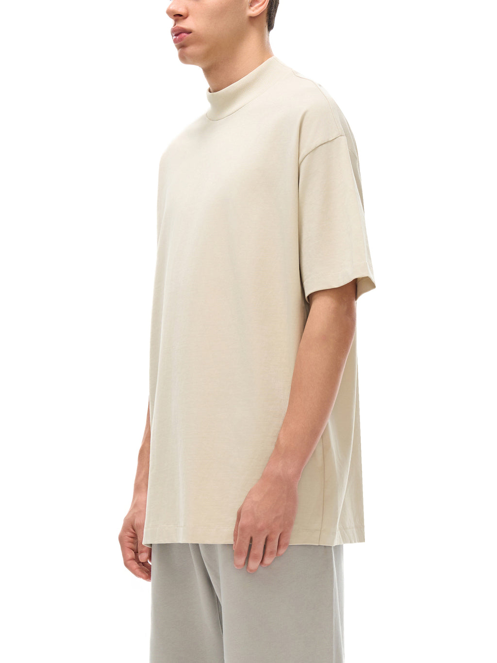 Off Script Essential Cotton T-Shirt on male model side view