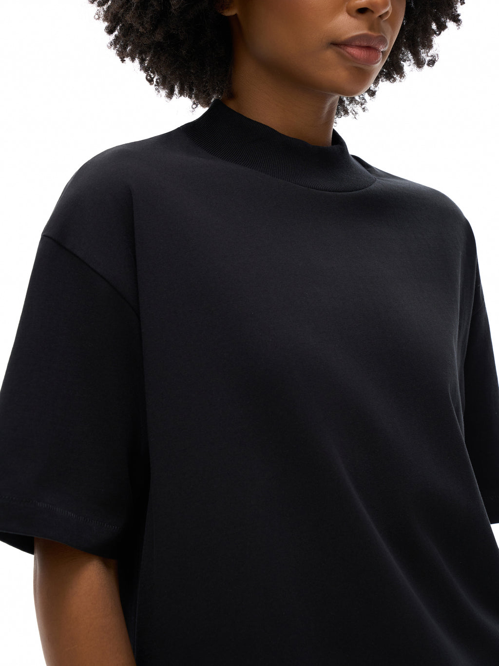 Off Script Essential Cotton T-Shirt on female model casual front view