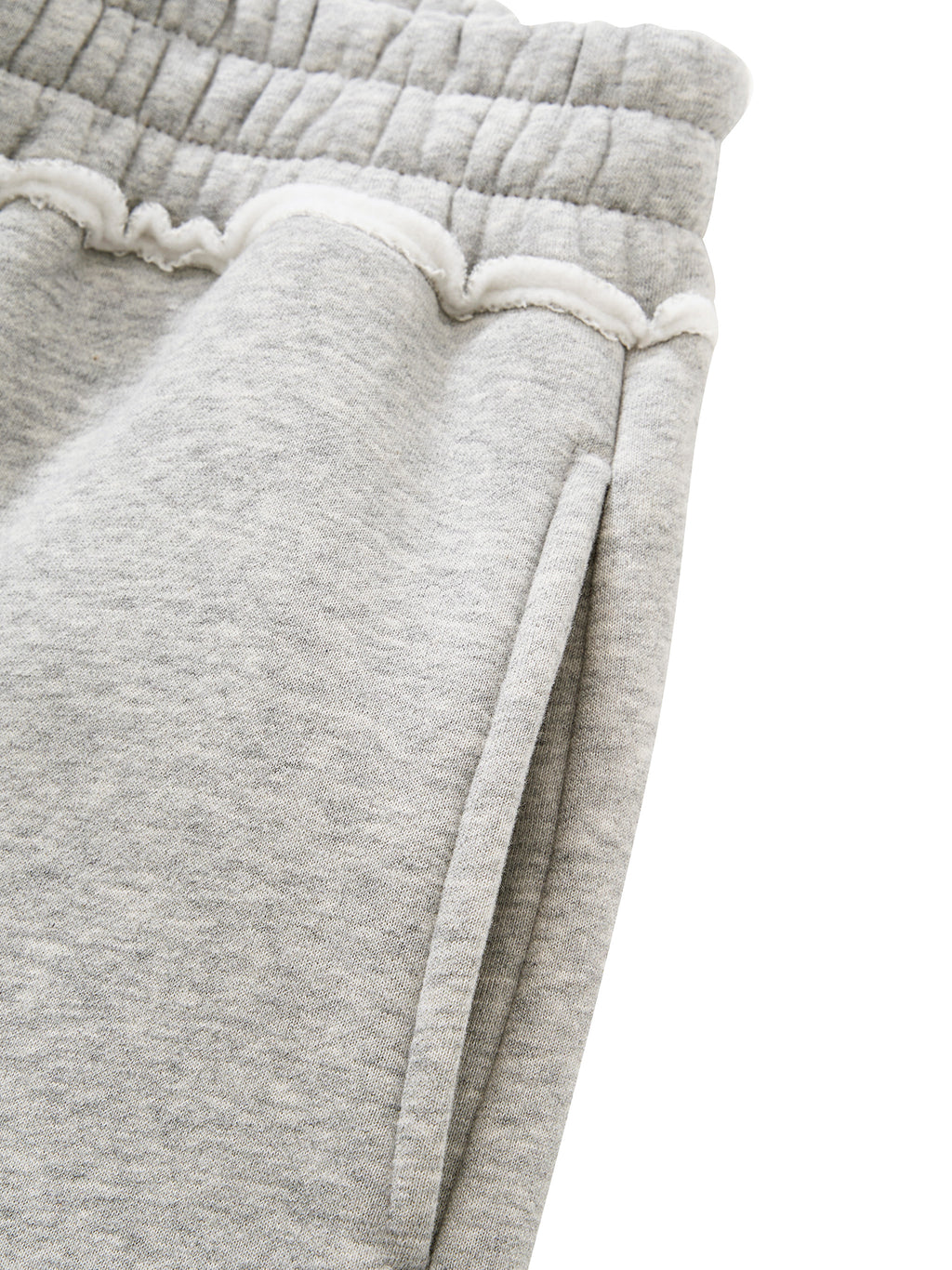 Off Script Unisex Raw Edge Fleece Shorts detail view 15