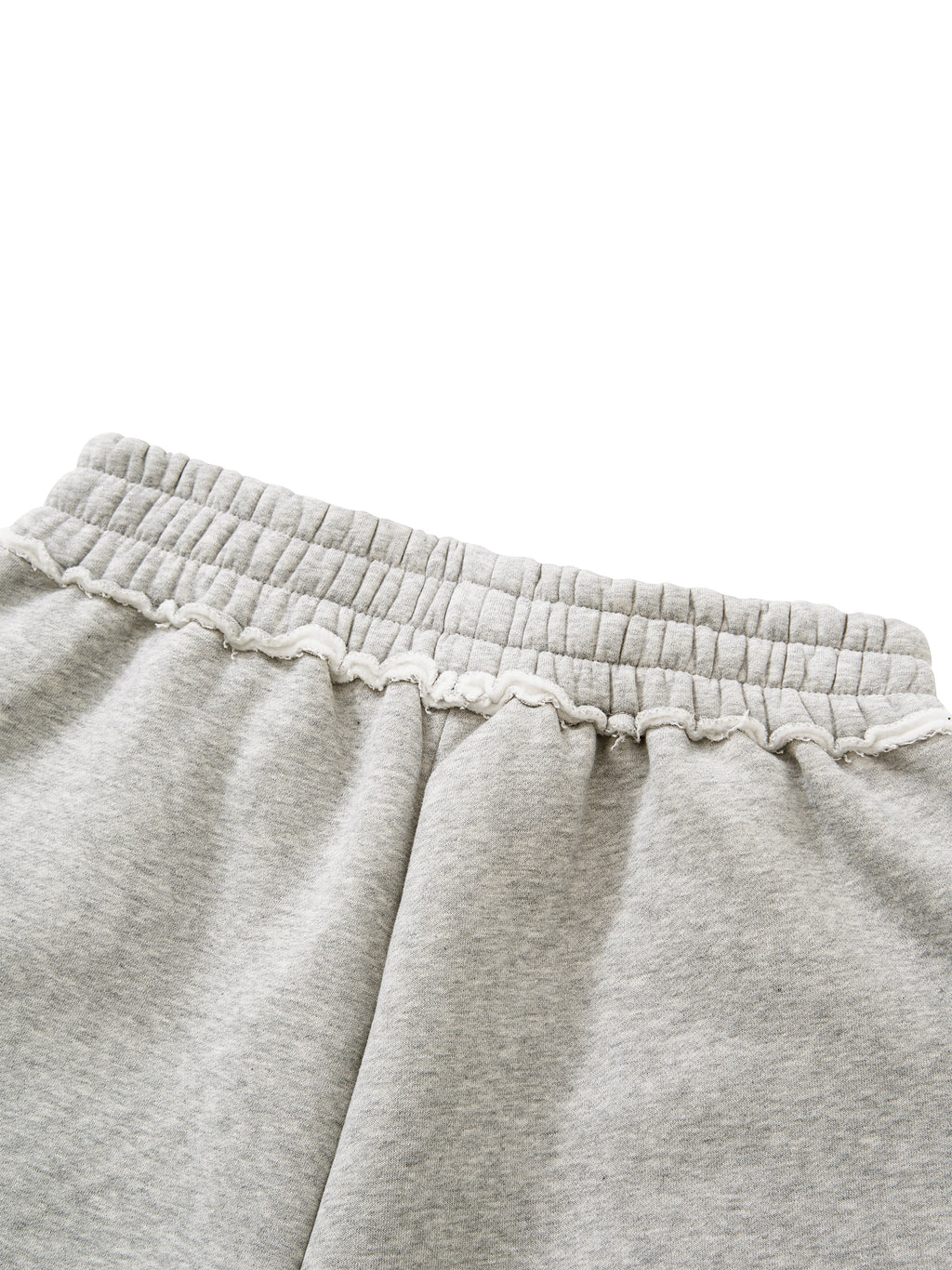 Off Script Unisex Raw Edge Fleece Shorts detail view 17