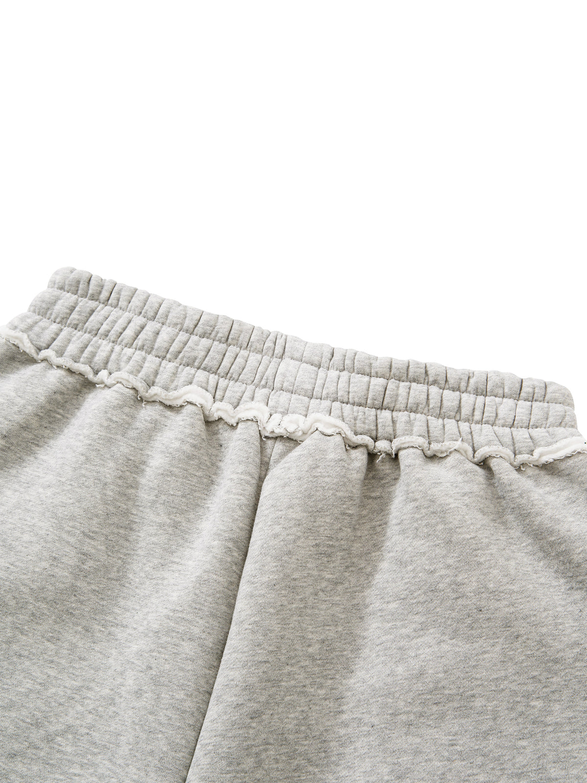 Off Script Unisex Raw Edge Fleece Shorts detail view 17