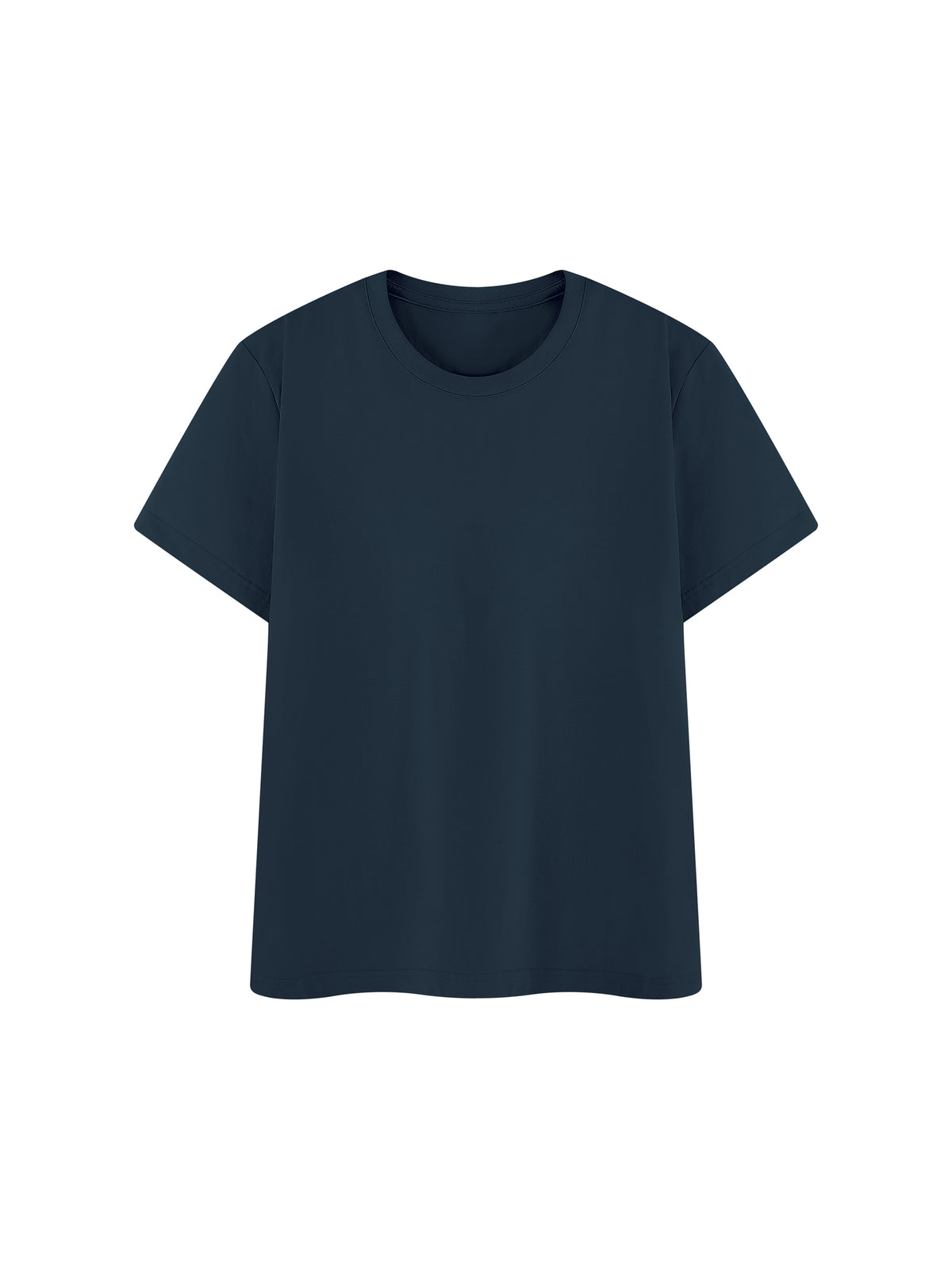 Navy Blue Unisex Regular Fit Crewneck T-Shirt front product view