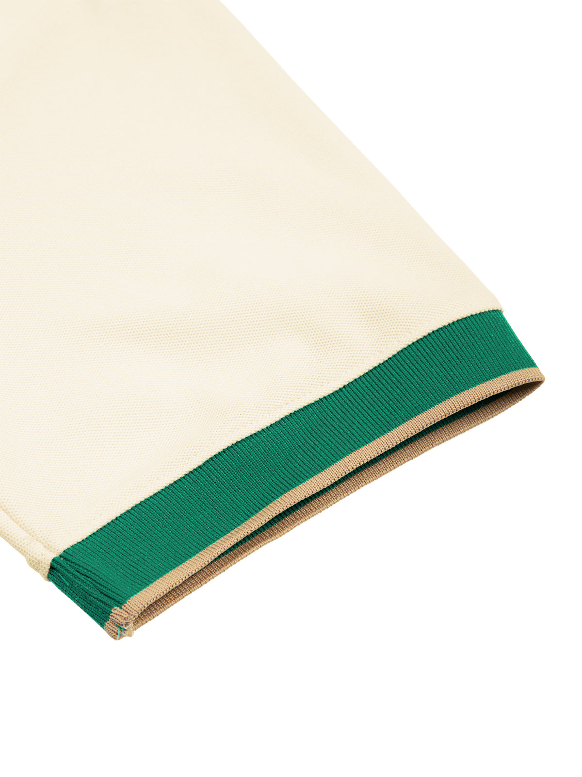 Off Script Unisex Color Block Polo Shirt sleeve cuff detail