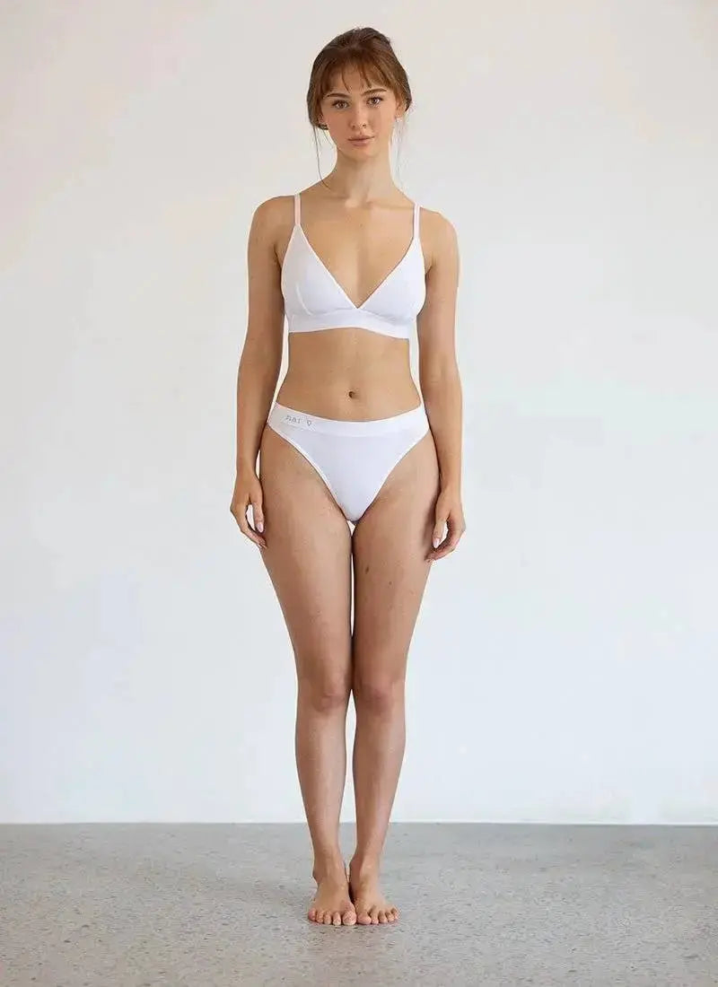 Cheeky Modal G-String Underwear - White