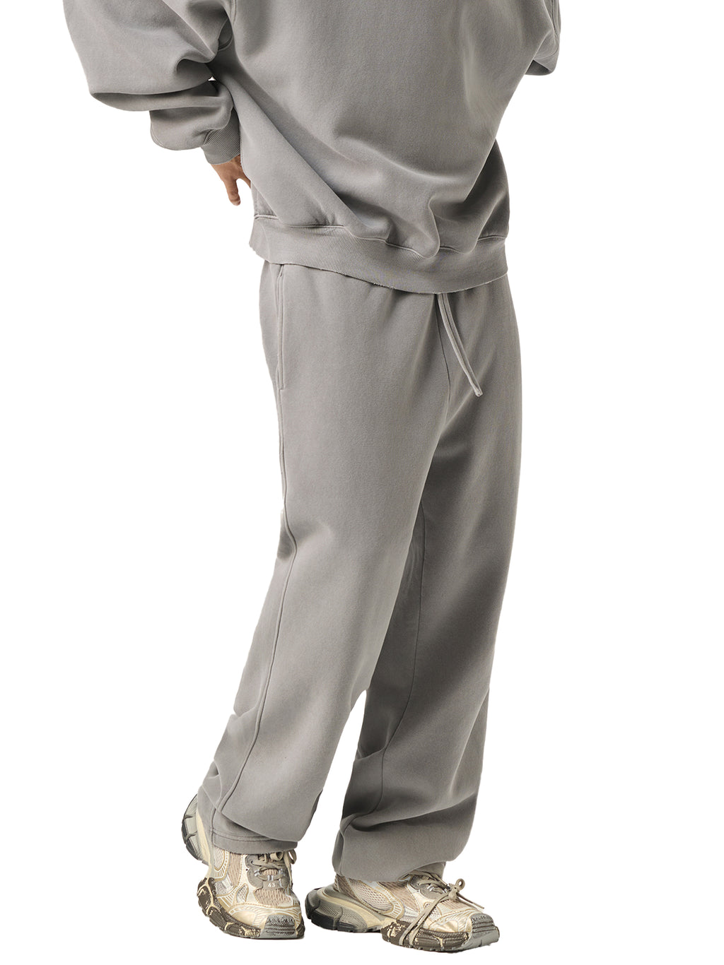 Unisex Frayed Enzyme-Washed Fleece Sweatpants gallery image