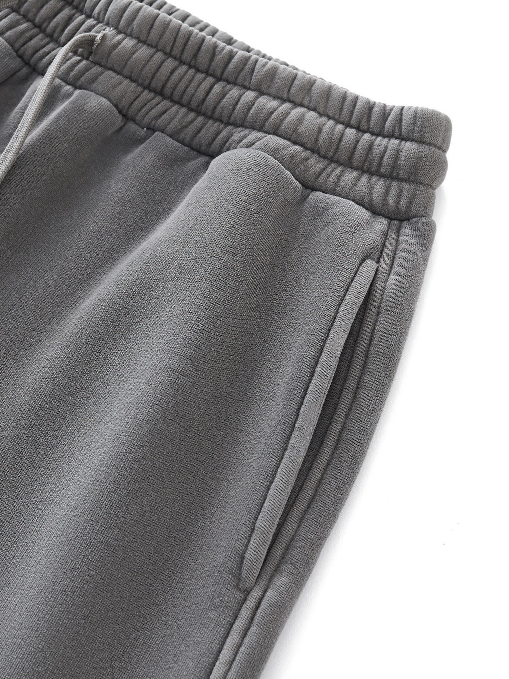 Unisex Frayed Enzyme-Washed Fleece Sweatpants gallery image
