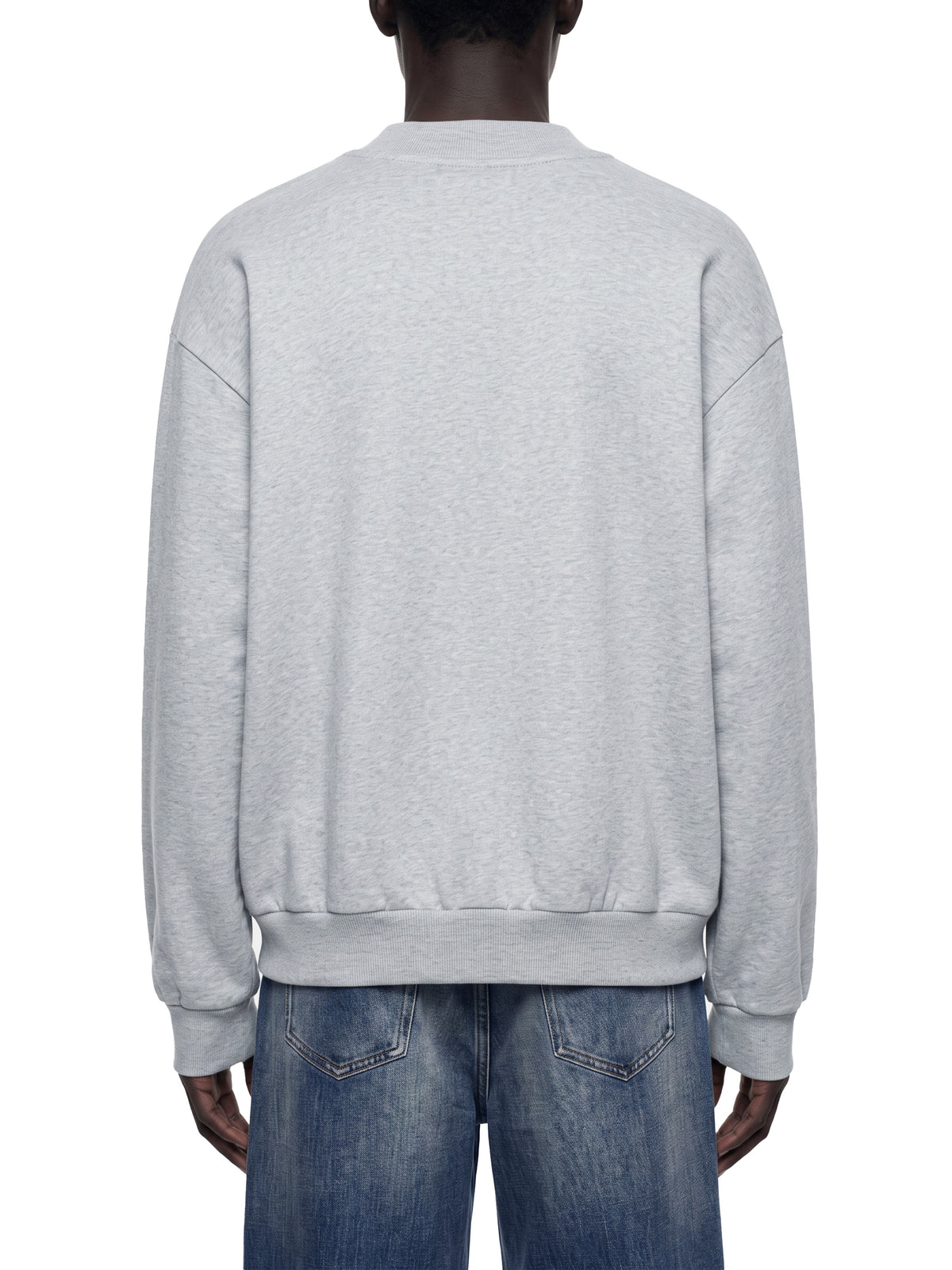 Unisex Vintage Wash Quarter-Zip Sweatshirt gray model back view