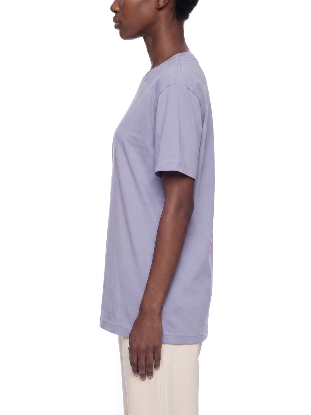Off Script Regular Fit Crewneck T-Shirt - Purple model view 2