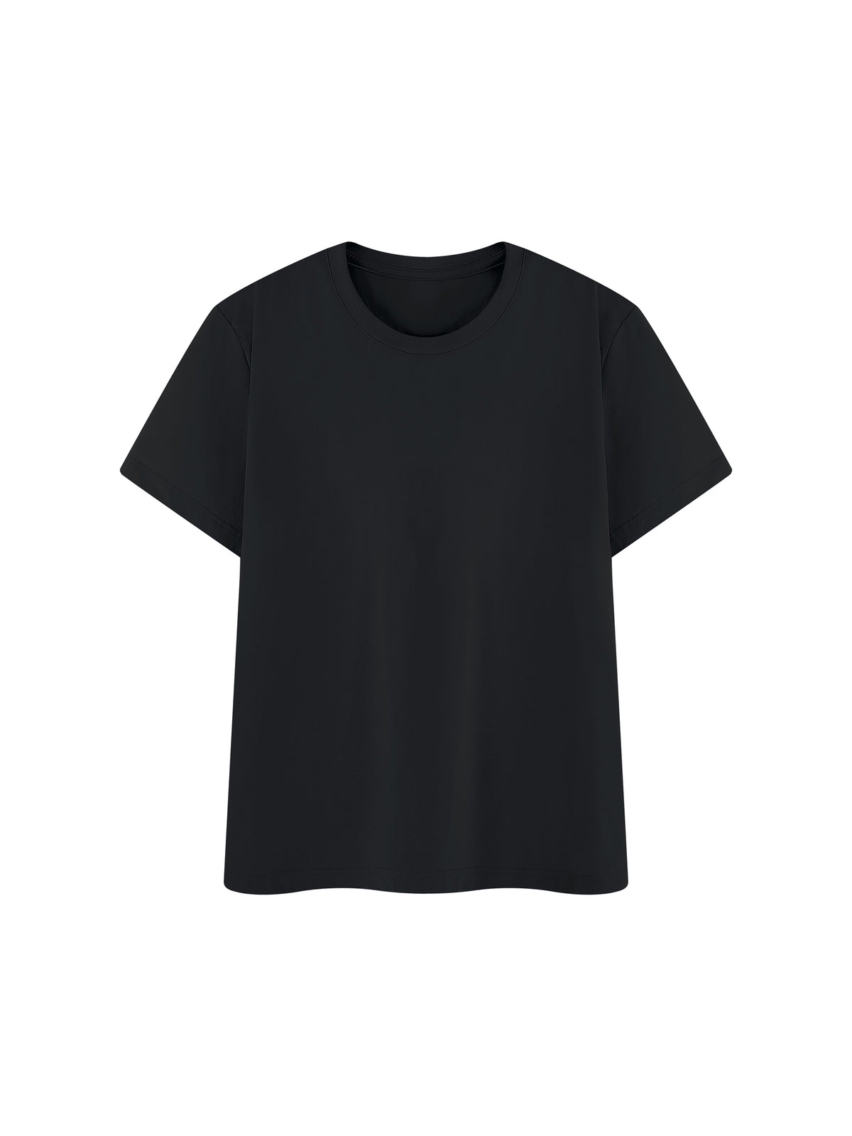 Off Script Regular Fit Crewneck T-Shirt - Black front view