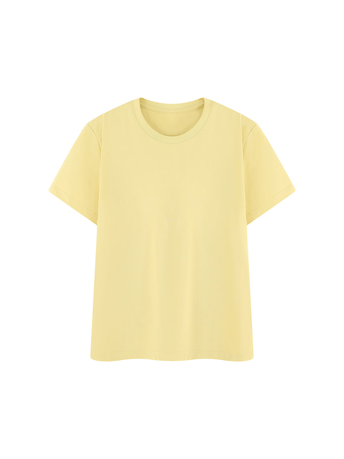 Off Script Regular Fit Crewneck T-Shirt - Yellow front view