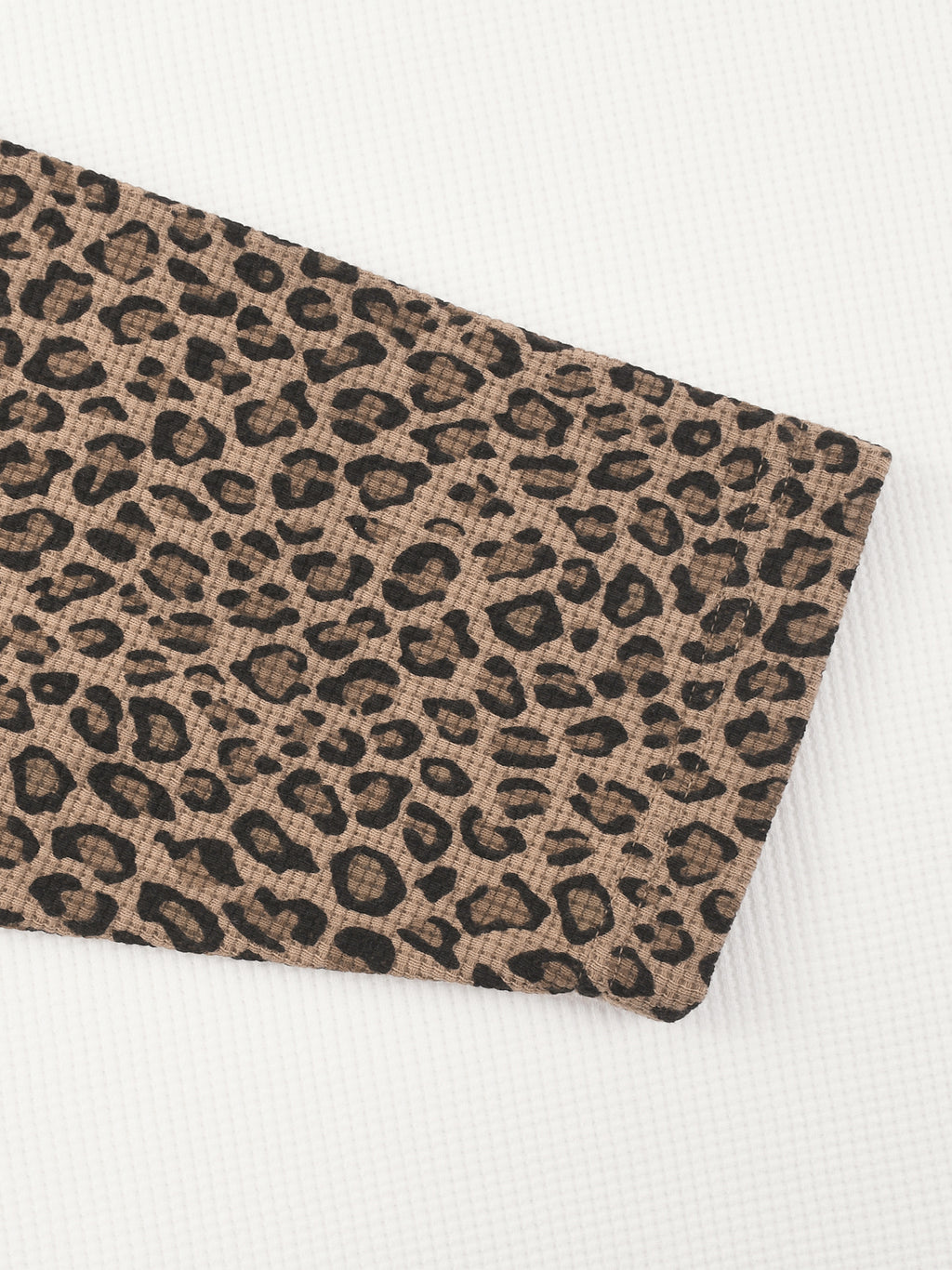 Off Script Leopard Panel Raglan Sleeve T-Shirt - garment detail view 2