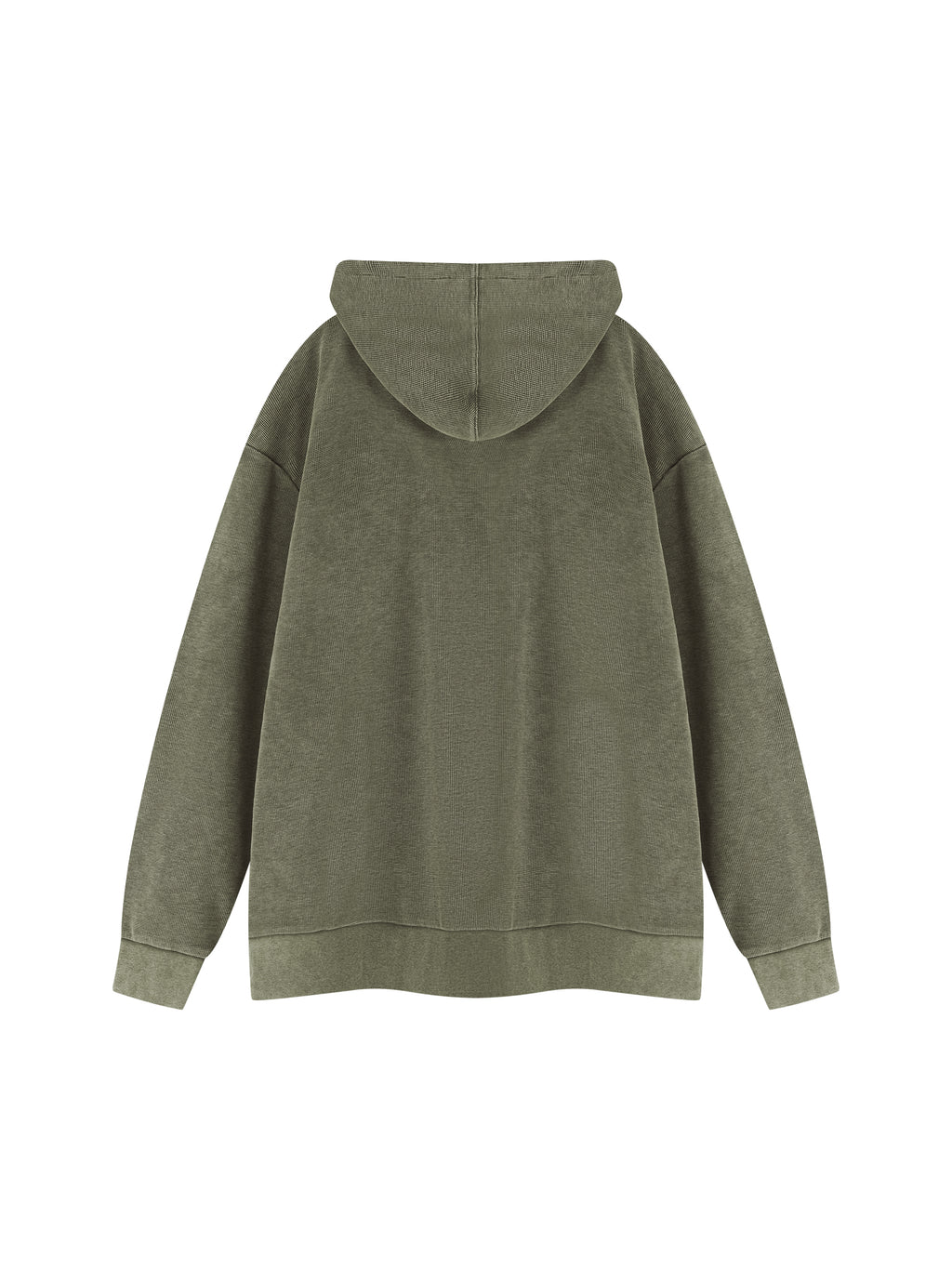 Unisex Mineral Wash Oversized Hoodie – Army Green back