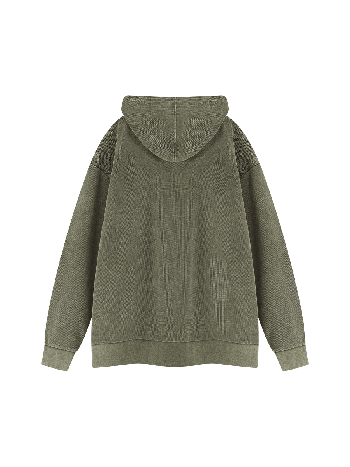 Unisex Mineral Wash Oversized Hoodie – Army Green back