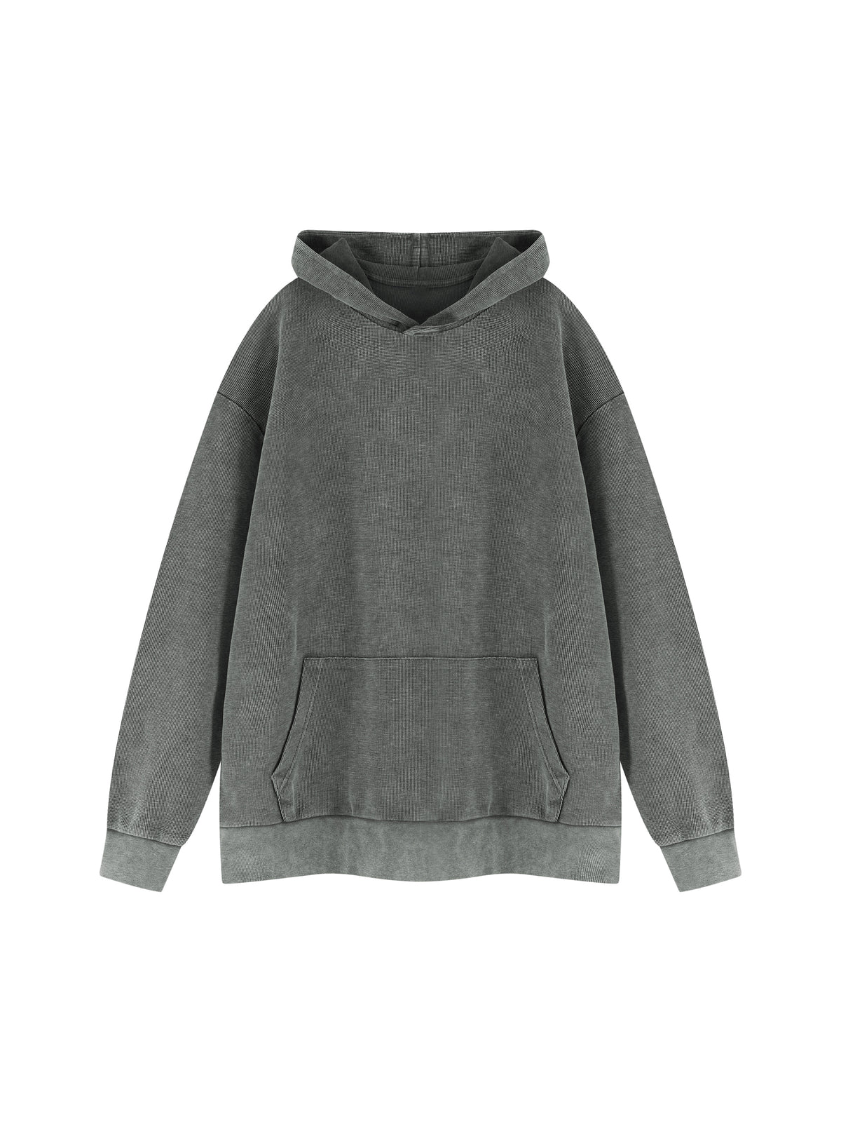 Unisex Mineral Wash Oversized Hoodie – Gray front