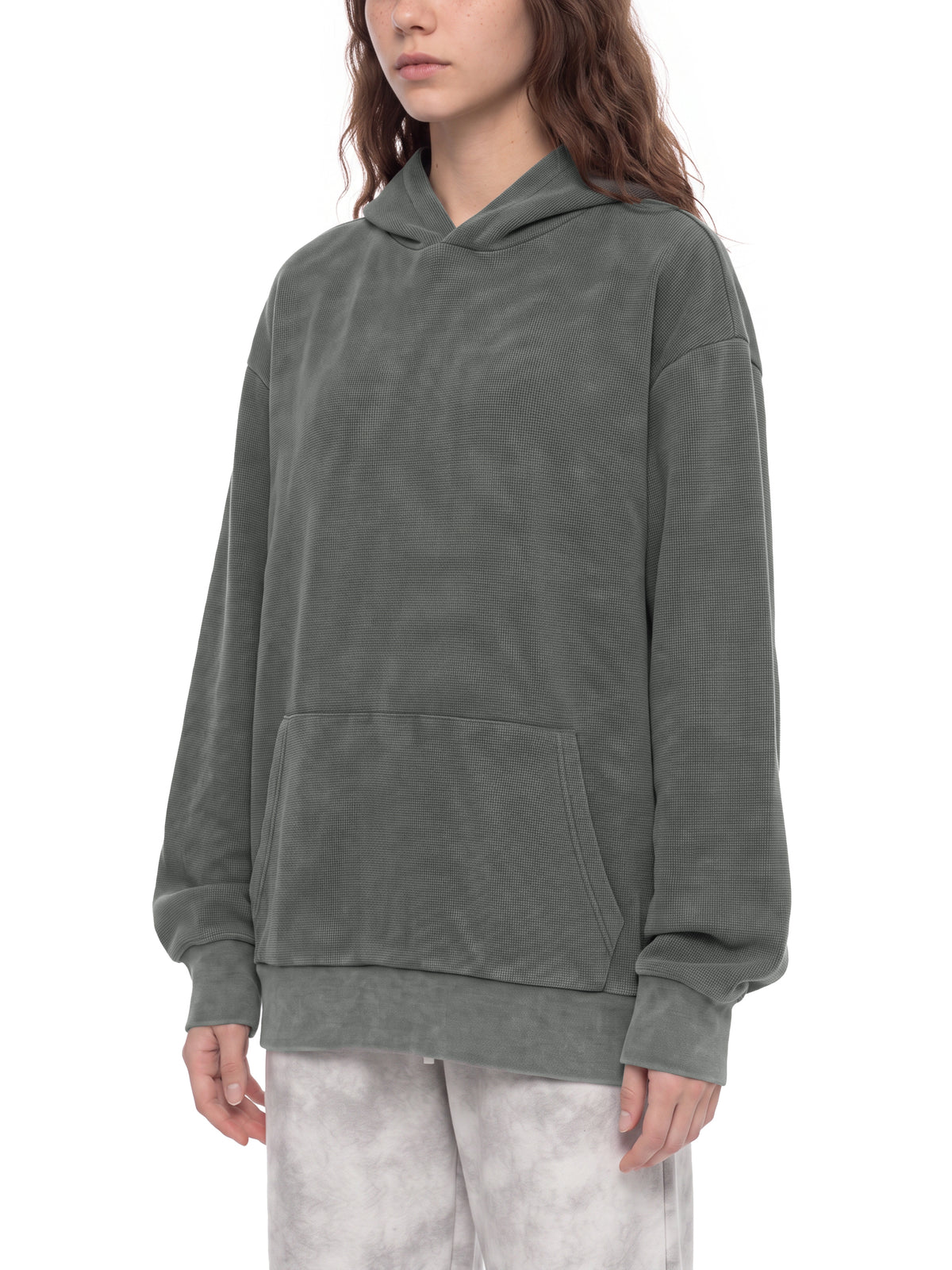 Unisex Mineral Wash Oversized Hoodie – model view 9