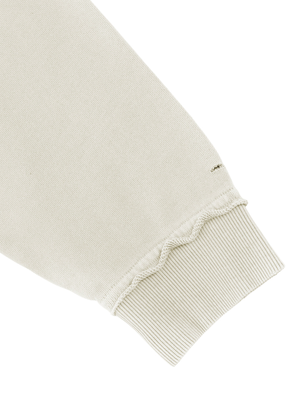 Unisex Raw Edge Crewneck Sweatshirt cuff detail