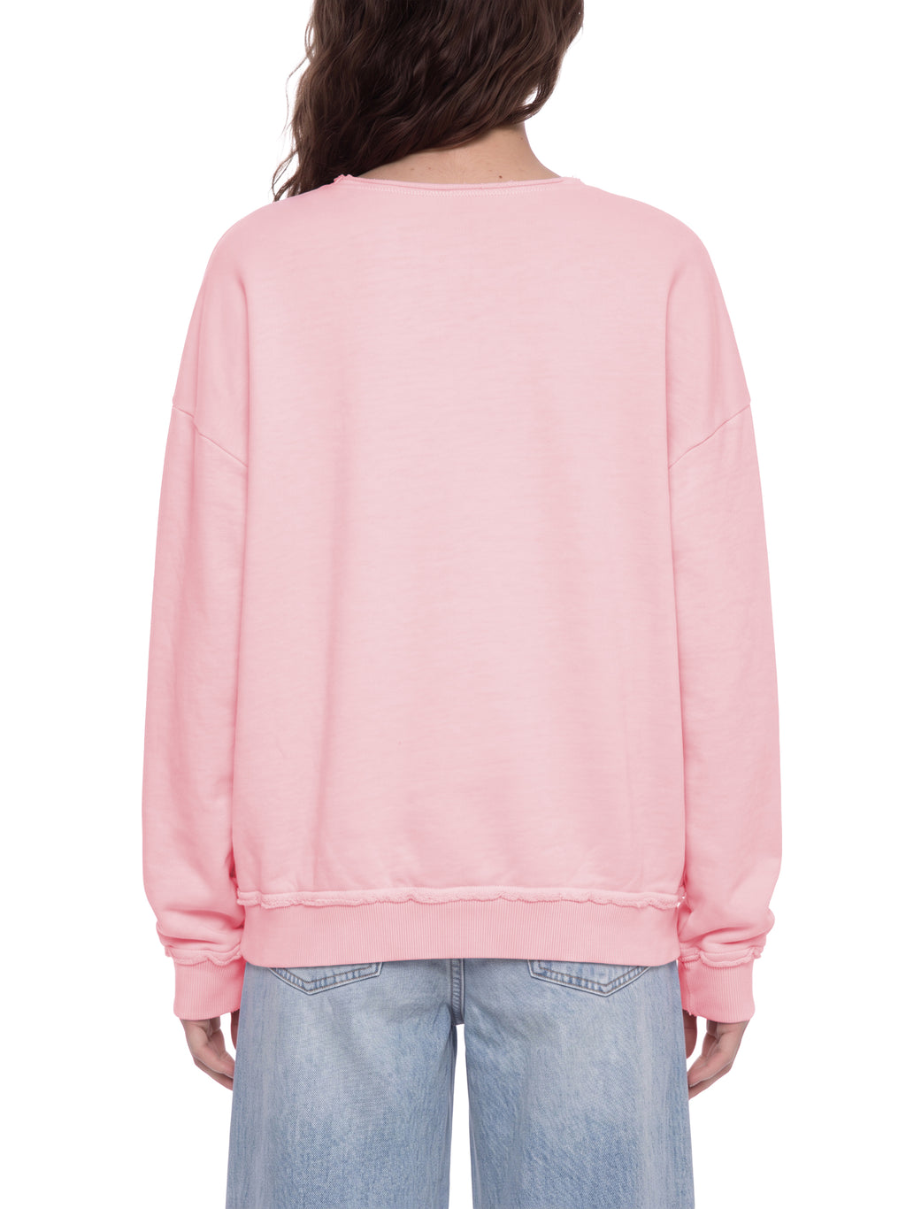 Unisex Raw Edge Crewneck Sweatshirt – model view 8