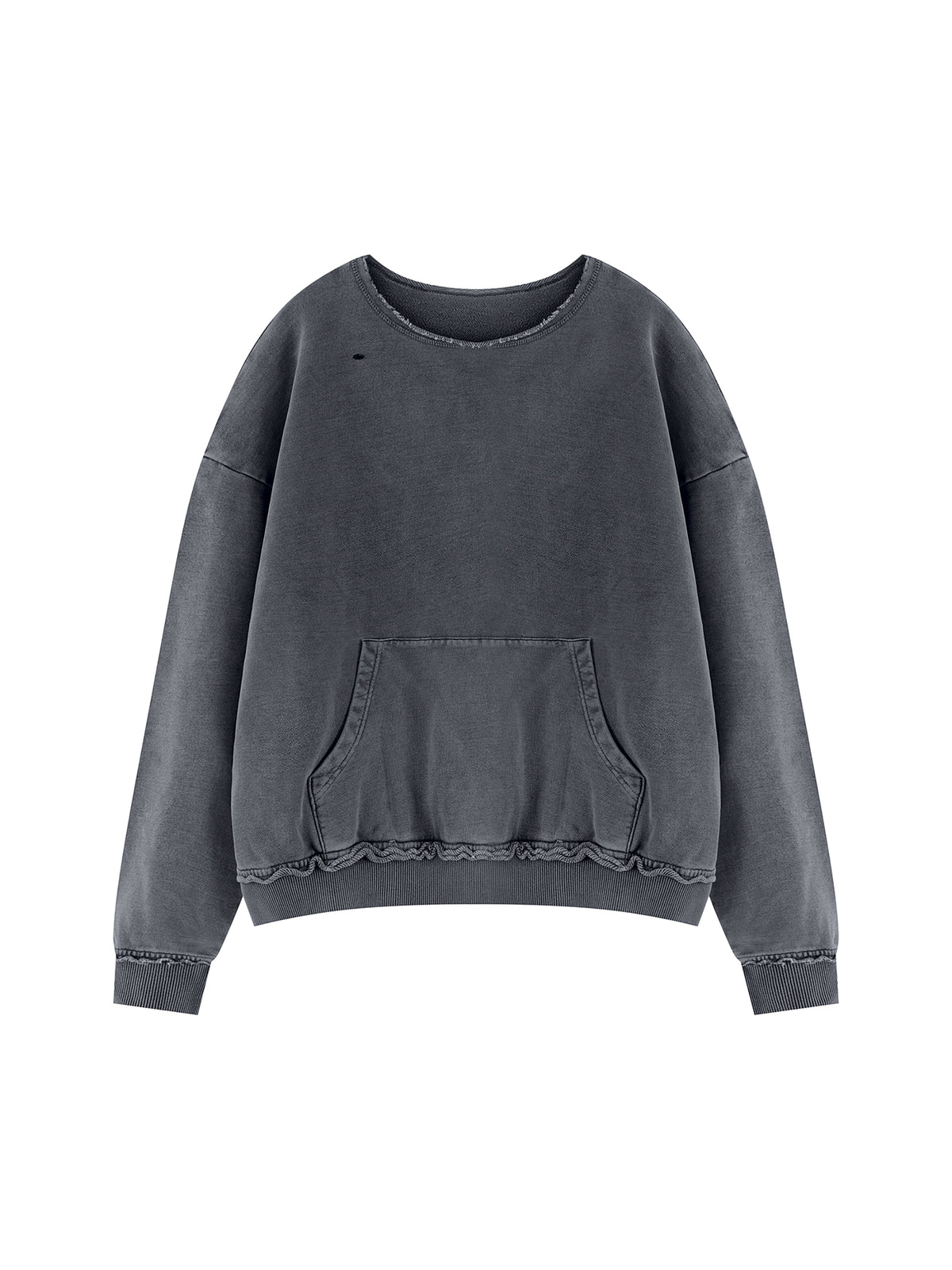 Unisex Raw Edge Crewneck Sweatshirt – front product view