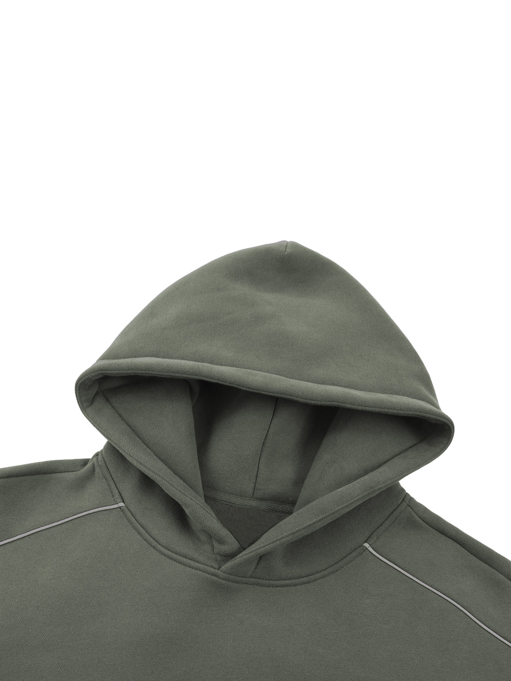 Unisex Oversized Piping Fleece Hoodie – detail view 1