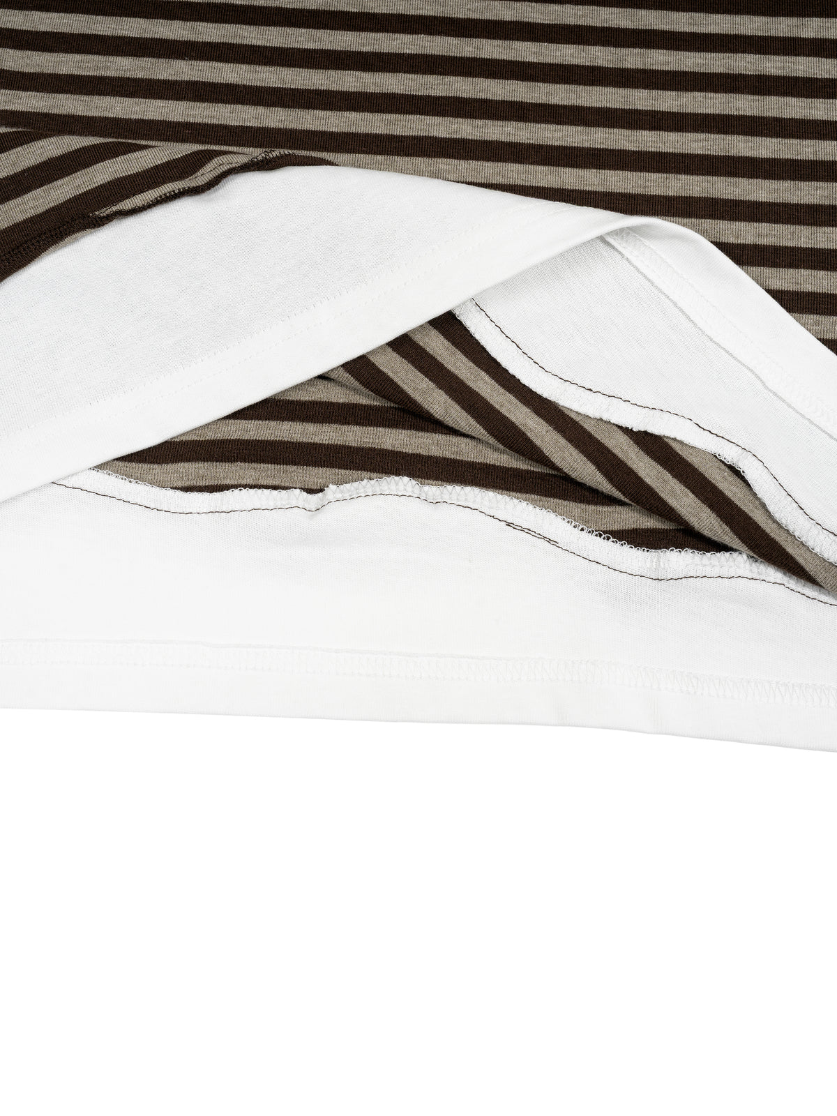 Unisex Striped Panel Boxy Long Sleeve T-Shirt – detail view 3