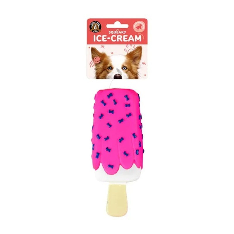 Pink Vinyl Ice Cream dog toy