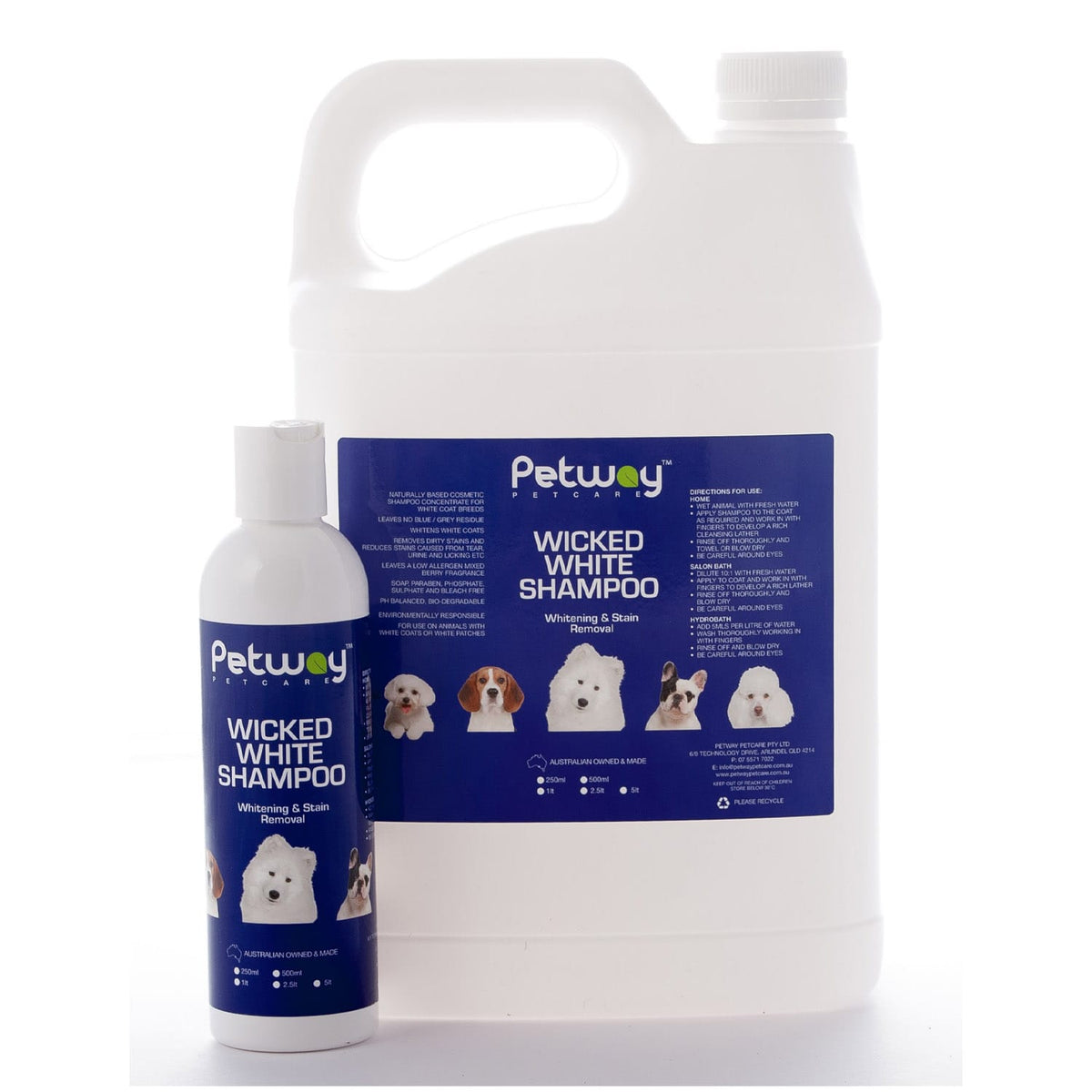 Petway Wicked White Whitening & Stain Removal Shampoo larger bottle