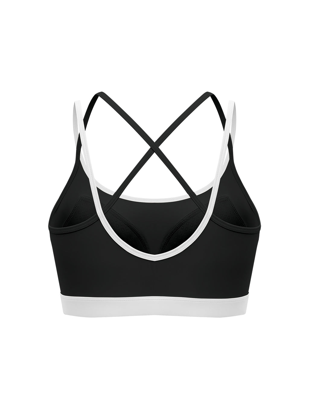 Women’s Colour-Block Yoga Sports Bra - Black back