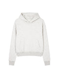 Women’s Crop Drop Shoulder Hoodie oat gray front view