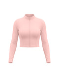 Women’s Crop Yoga Sports Jacket - Pink front