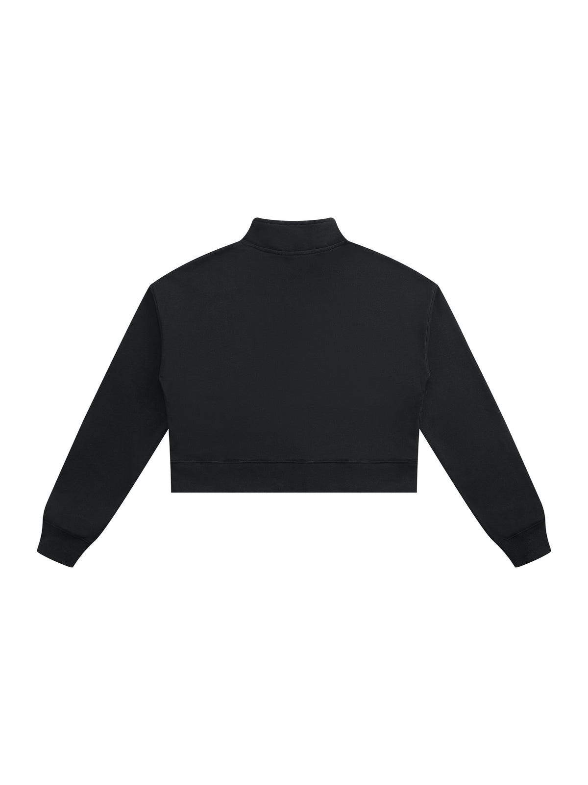 Women’s Cropped Quarter-Zip Sweatshirt - Black back