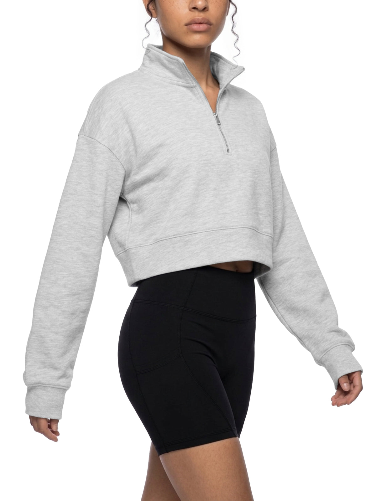 Women’s Cropped Quarter-Zip Sweatshirt