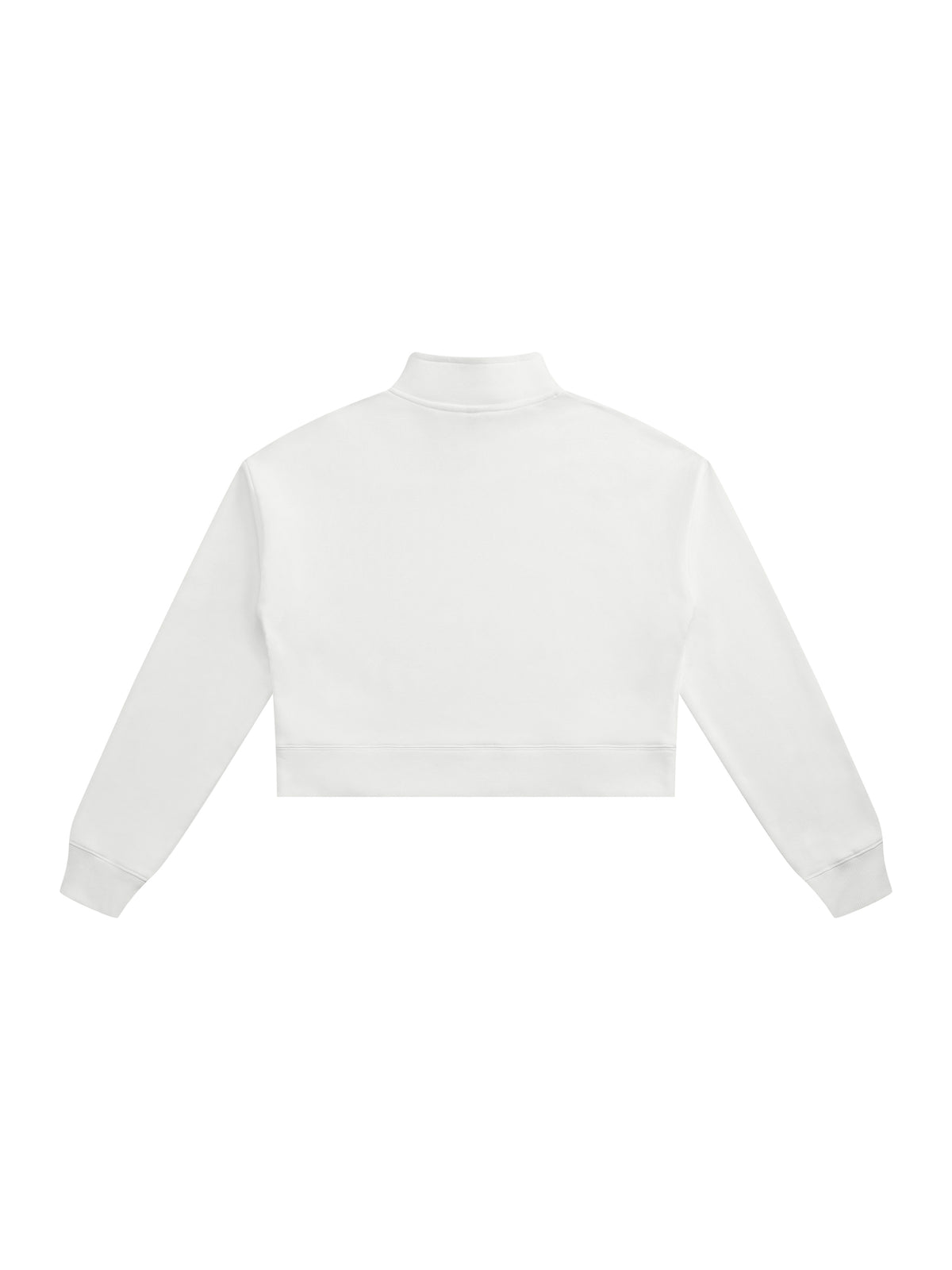 Women’s Cropped Quarter-Zip Sweatshirt - White back