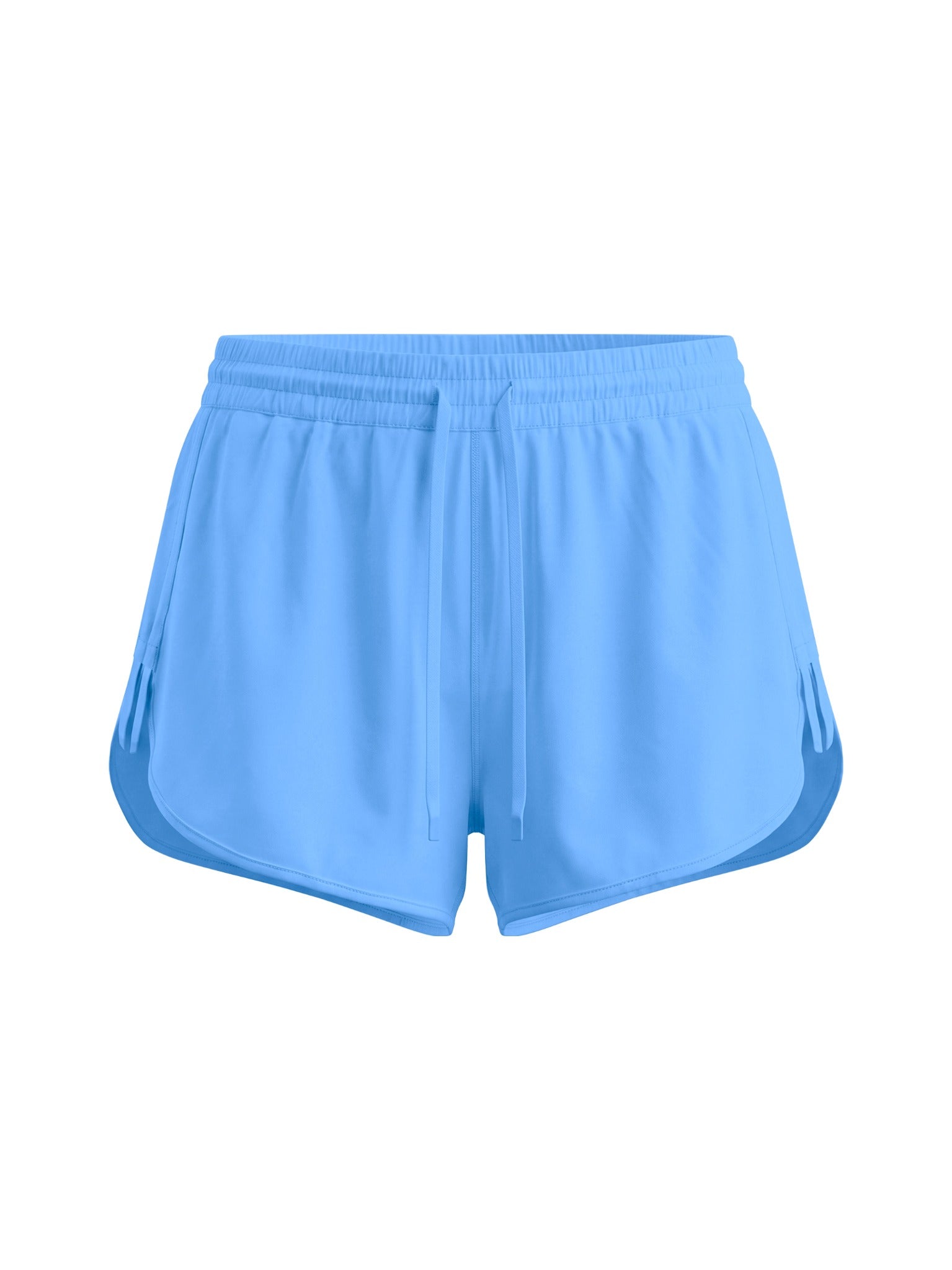 Women's Drawstring Bermuda Shorts in Blue – front view