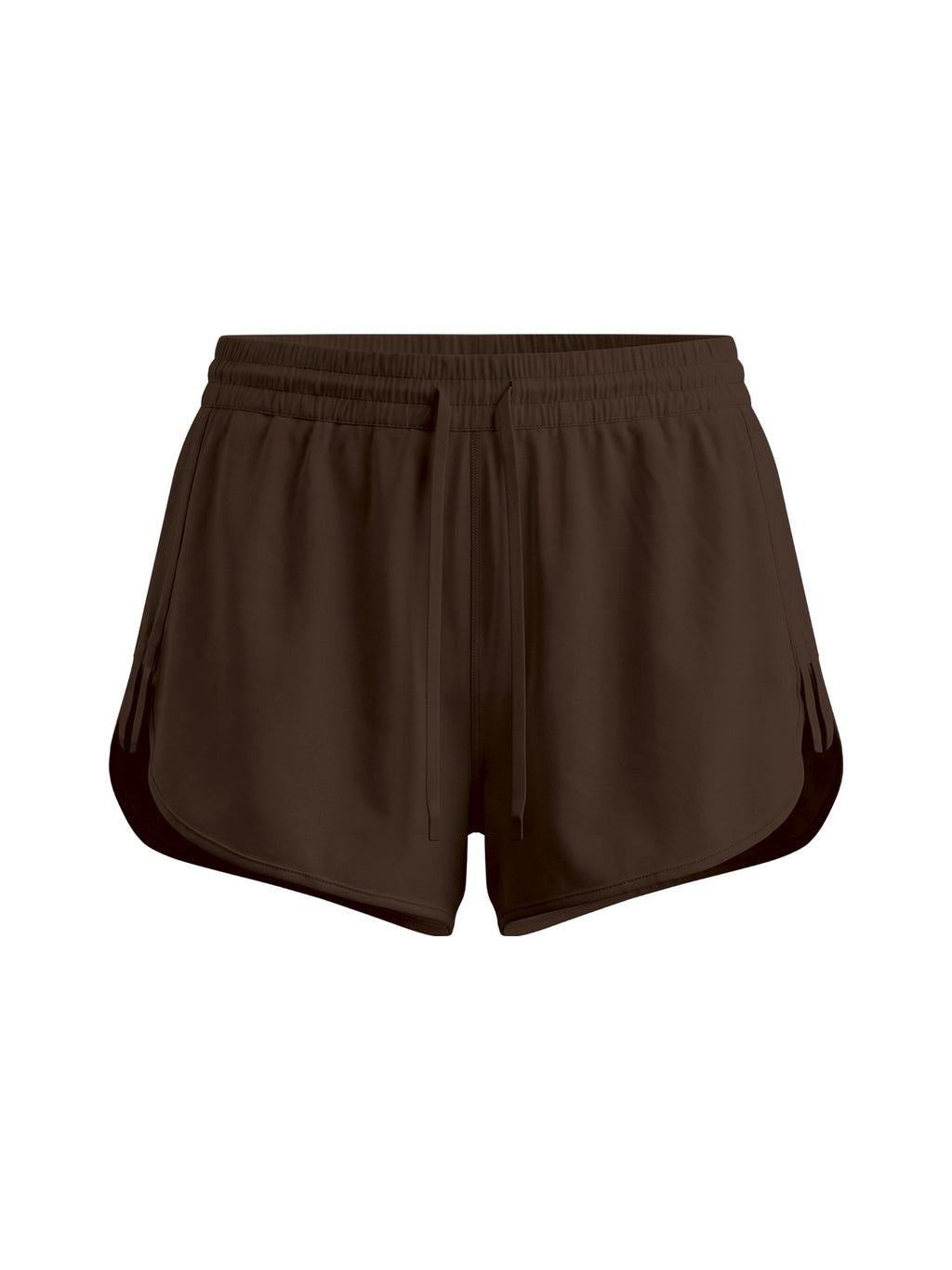 Women's Drawstring Bermuda Shorts in Brown – front view