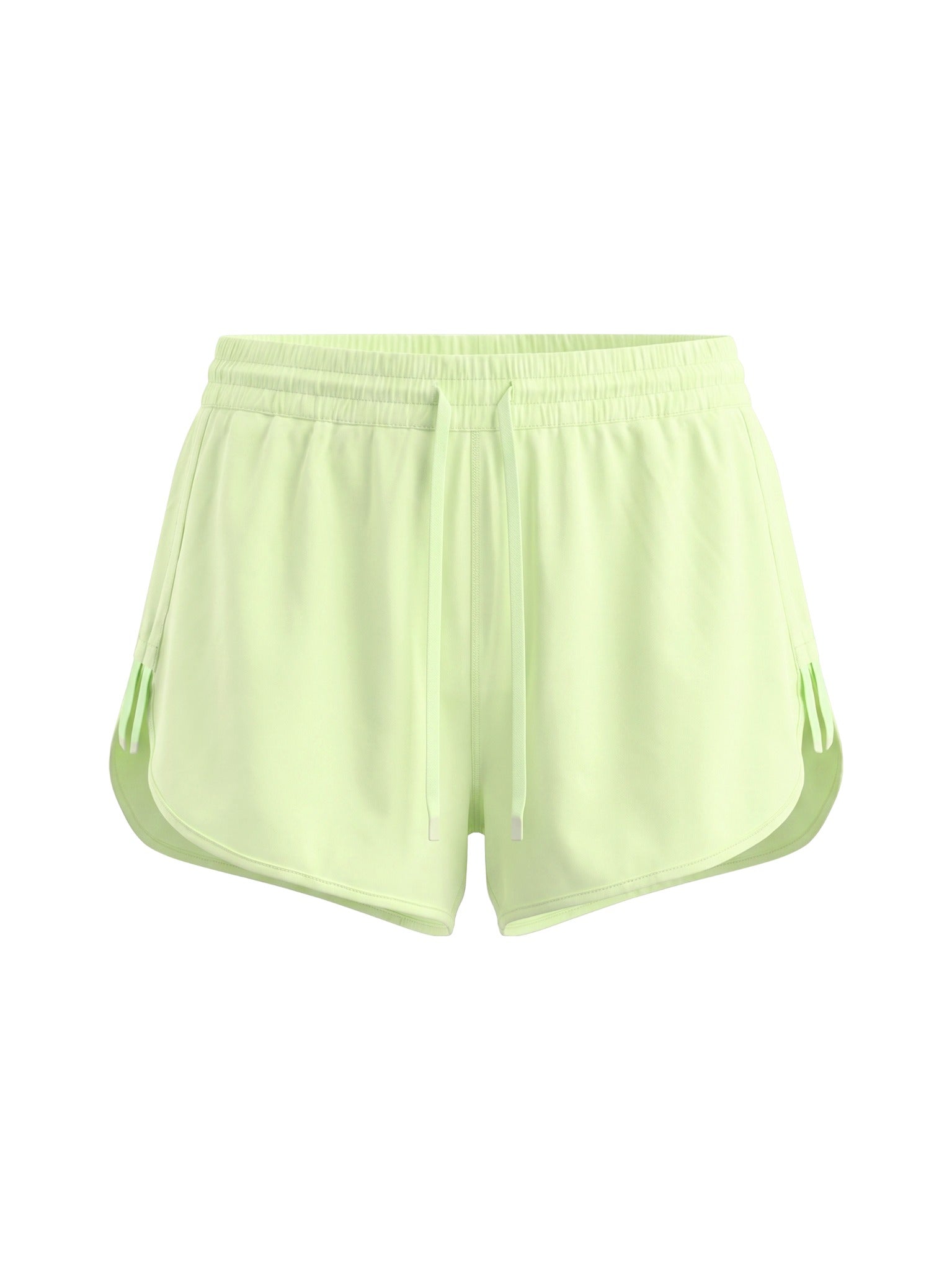 Women's Drawstring Bermuda Shorts in Light Green – front view