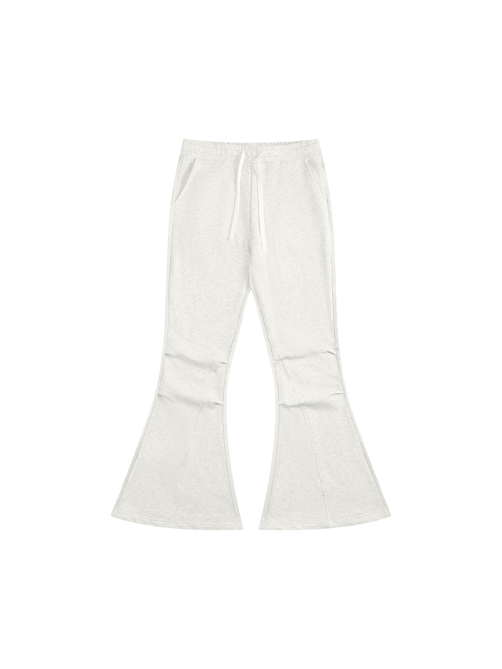 Women’s Flared Sweatpants oat gray front product view