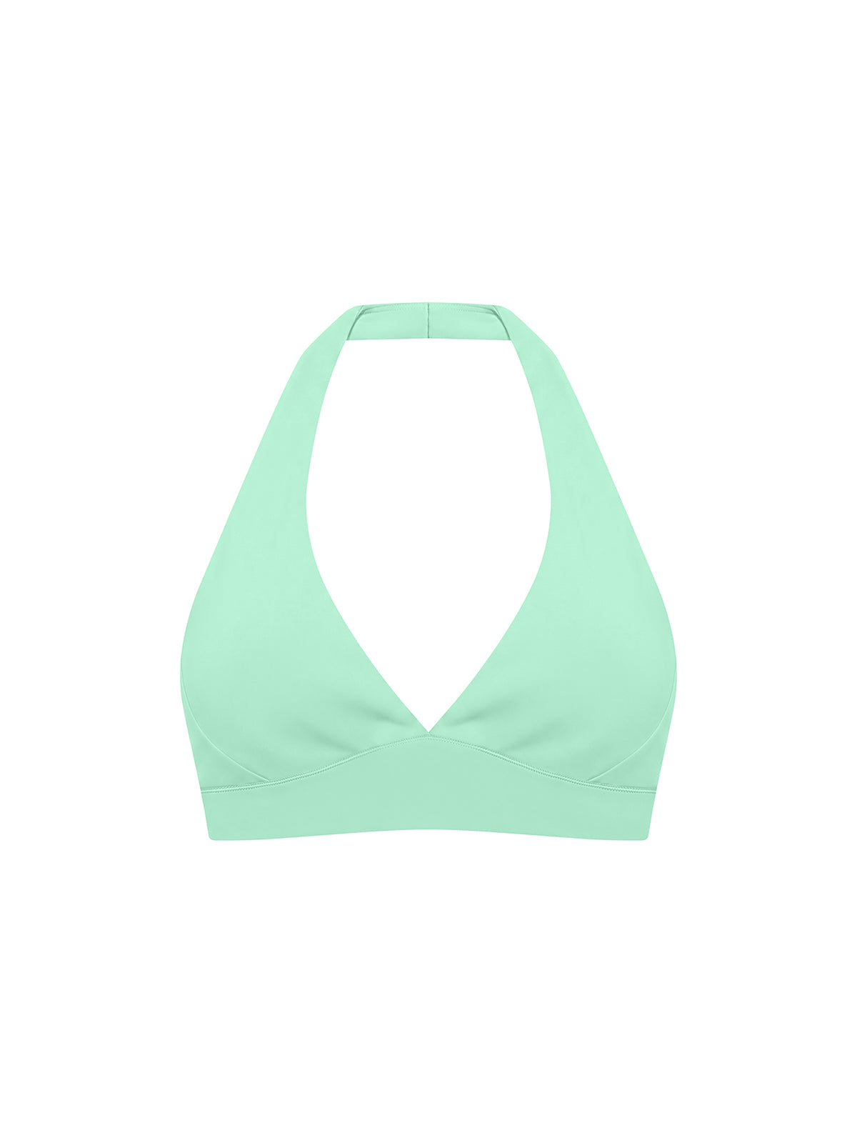 Women’s Halter Yoga Sports Bra mint green front view