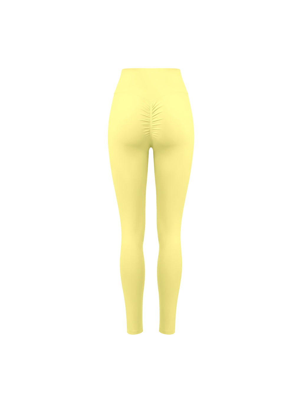 Women’s High Waisted Yoga Leggings - Yellow back