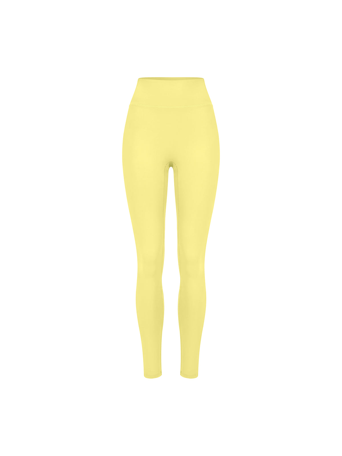 Women’s High Waisted Yoga Leggings - Yellow front