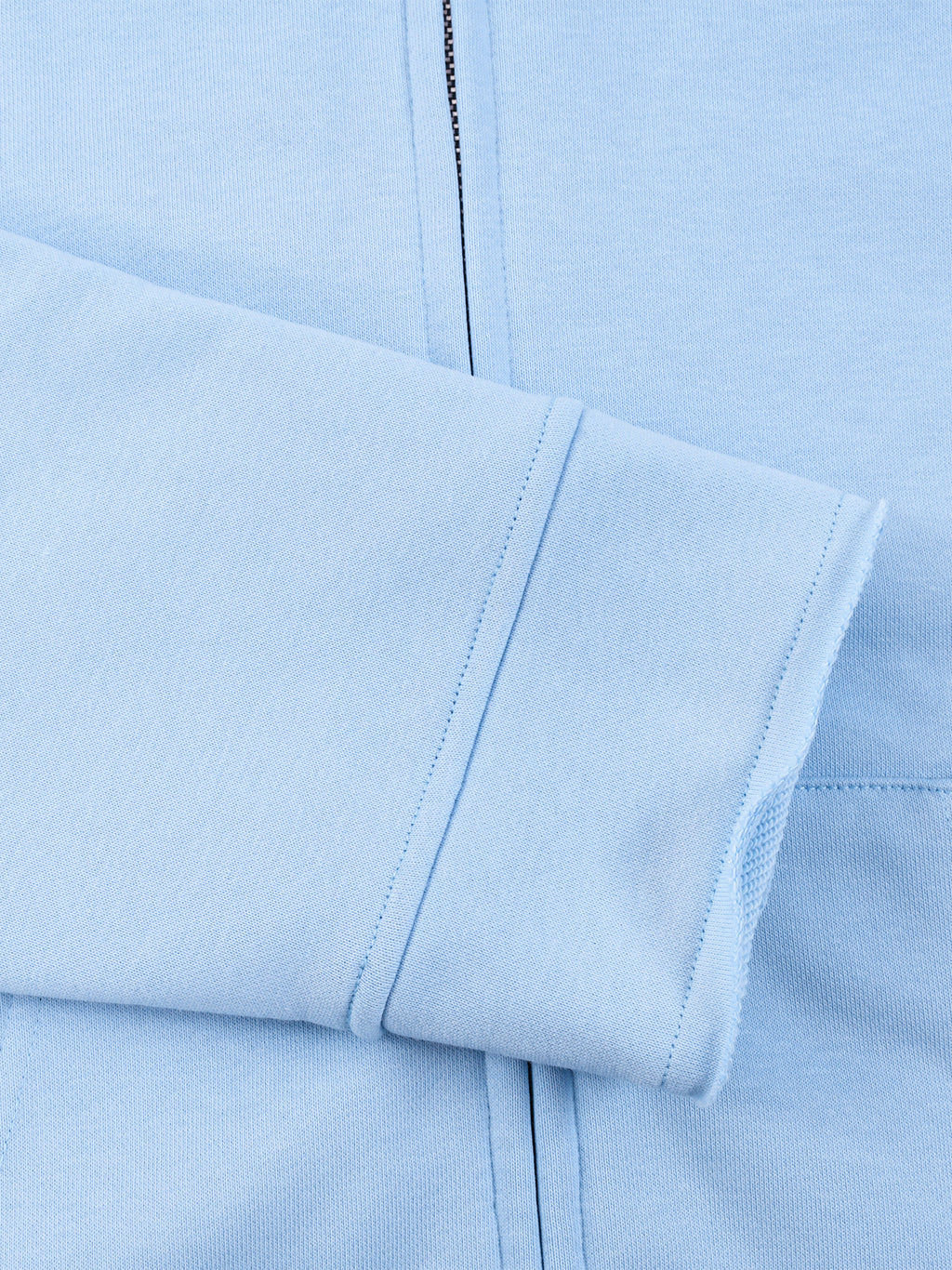 Women’s Raw Edge Full Zip Hoodie cuff detail