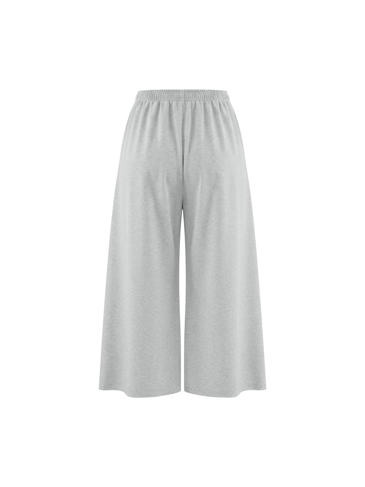Women’s Raw-Edge Wide-Leg Sweatpants - Flower Grey back