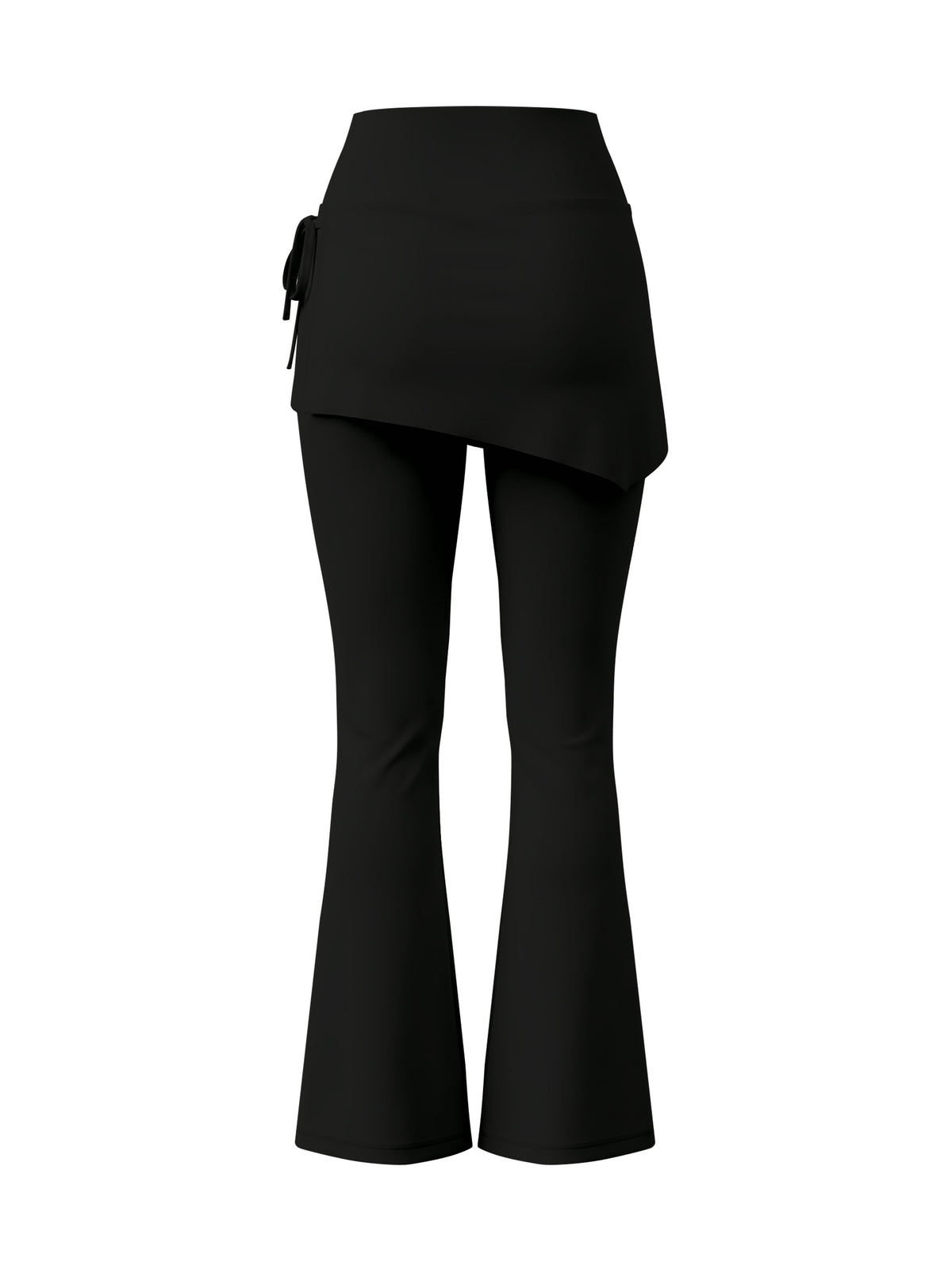 Women’s Skirted Flare Yoga Leggings - Black back