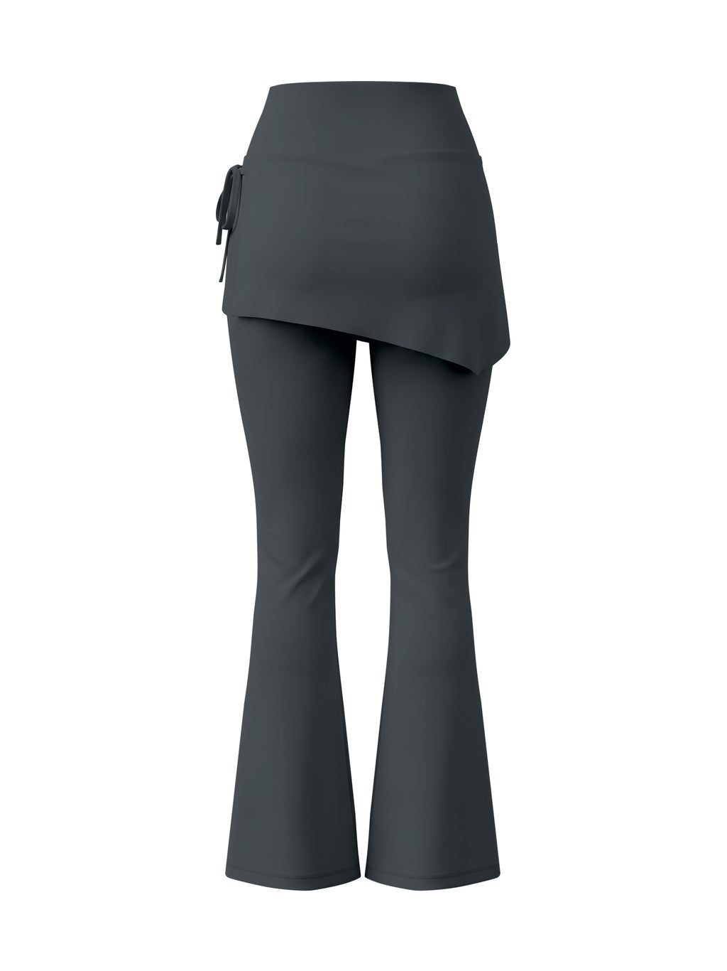 Women’s Skirted Flare Yoga Leggings - Dark Gray back