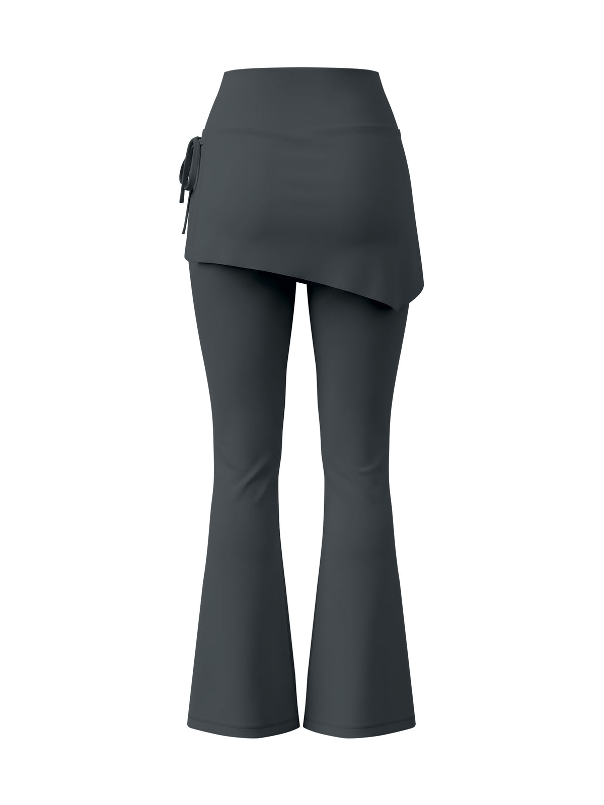Women’s Skirted Flare Yoga Leggings - Dark Gray back