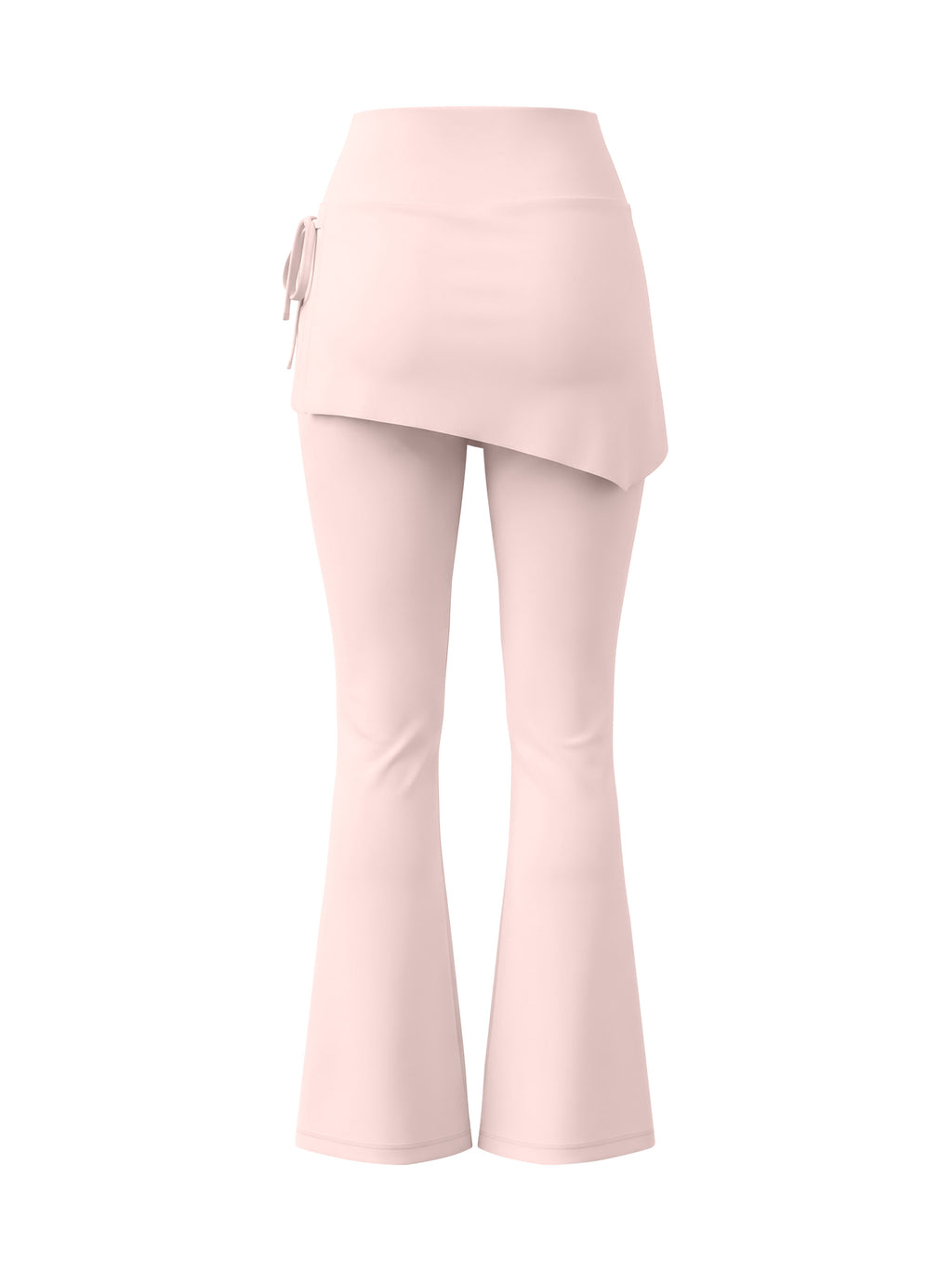 Women’s Skirted Flare Yoga Leggings - Light Pink back