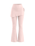 Women’s Skirted Flare Yoga Leggings - Light Pink front