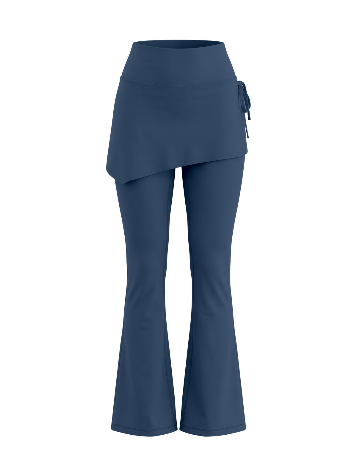 Women’s Skirted Flare Yoga Leggings - Navy Blue front